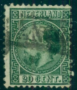 PAÍSES BAJOS #10, 20¢ verde oscuro, usado, Scott $24.00 - Imagen 1 de 1