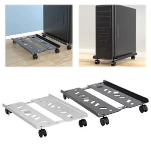 Adjustable Mobile CPU Stand Telescopic Steel PC Tower Stand Fits Most PC - Afbeelding 1 van 12