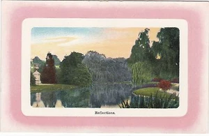 GB REFLECTIONS GARDEN IN THE POND POSTCARD - Picture 1 of 1