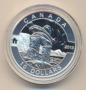 Canada: 2013 QEII $10 1/2oz 9999 Silver O Canada - Inukshuk - Picture 1 of 2