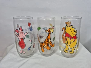  Bicchieri Bicchiere Disney Winnie the Pooh - Pooh Tigger Piglet - Set di 3 VETRI - Foto 1 di 8