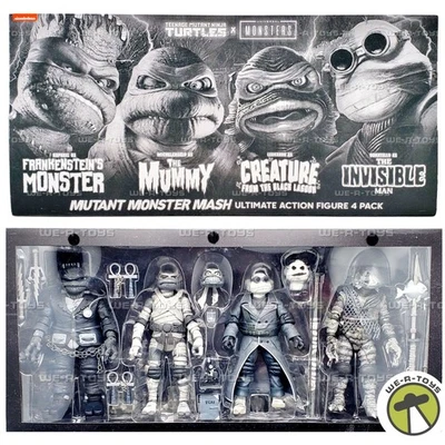 NECA Universal Monsters/Teenage Mutant Ninja Turtles 4 Piece Action Figure Set - Image 1 of 4