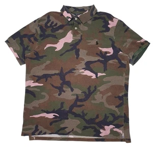 POLO RALPH LAUREN Polo verde mimetica manica corta cotone uomo L - Foto 1 di 5