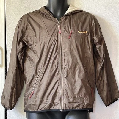 Jaqueta de chuva Timberland Weather Gear feminina verde madeira S caminhada embalável LEIA - Imagem 1 de 4