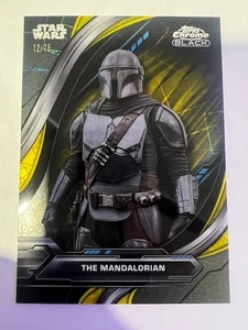 2024 Star Wars Chrome Black The Mandalorian /75 Yellow Lasers - Picture 1 of 3