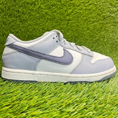 Nike Dunk Low Niños Talla 3Y Gris Blanco Estilo de Vida Atlético Cuero Zapatos Tenis Foto 1 de 4
