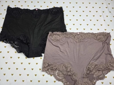 Victorias Secret PINK Lot of 2 LARGE Satin Shorties Boyshort Panties Dream Angel - Image 1 of 4