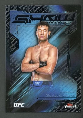 2025 Topps UFC Finest Shavkat Rakhmonov Showstoppers Black Refractor #/25 - Image 1 of 2
