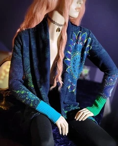 🗝*.Desigual Wunderschöner Strickmantel.* Gr. L - dunkelblau .*wie neu*.🦚 - Bild 1 von 2