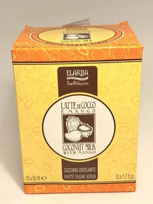 ELARIIA Coconut Milk With Mango White SUGAR SCRUB 9-1.7 Fl Oz Rare NOS - Image 1 of 3