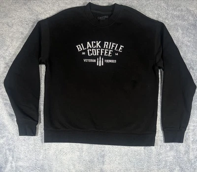 Толстовка мужская Black Rifle Coffee Veteran Foundation средний размер черная флисовая б/у в отличном состоянии - Изображение 1 из 4