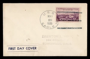DR WHO 1935 FDC CA PACIFIC EXPO USS EAGLE 19 NAVY SHIP k87175 - Picture 1 of 2