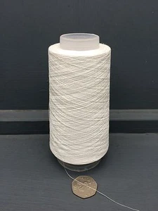 100G Cono Muy Fino 2/100 Merc Algodón (Imitación Seda) Hilo Blanco Crudo - Imagen 1 de 2
