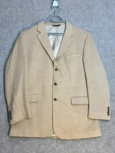Joseph A Bank Tan Camel Hair Blazer with Repair 44L - Picture 1 of 17
