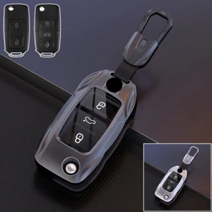 Zinc Alloy TPU Car Key Case Cover For VW Beetle Polo JettaPassat B7 GTI Skoda - Picture 1 of 11