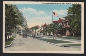 1922 Jacksonville Florida Street View, gebrauchte Postkarte Drew Company - Bild 1 von 2