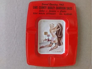 Vintage 1962 Harley Davidson Dealer Ashtray Made in USA - Picture 1 of 3