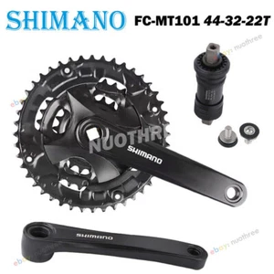 MTB Crankset 44-32-22T 3x9 Speed FC-MT101 Bottom Bracket BB-UN101 for Shimano - Picture 1 of 8