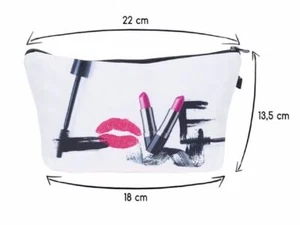 Modischer Kulturbeutel Kosmetiktasche Schminktasche Make-Up Bag Print Motive - Bild 1 von 12