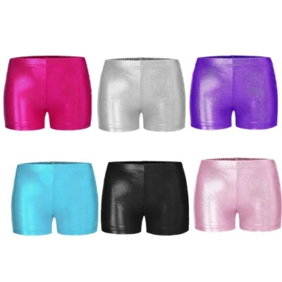 Kids Girls Underpants Casual Dancewear Sparkle Shorts Sports Playwear Ballet - Image 1 of 3