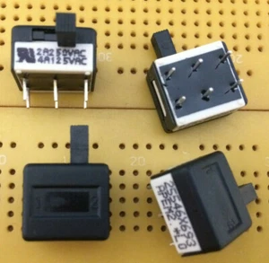Interruptor deslizante 4A DPDT encendido en miniatura ángulo recto PCB plateado ápem 25546 varios tamaños - Imagen 1 de 6