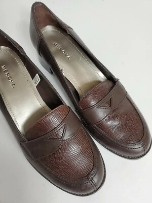 Merona woman Choco Brown small  croc pattern Leather Pump Shoes 7.5M NEW - Image 1 of 4