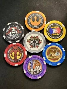 Star Wars Poker Chips Set 7 Celebration Chicago 2019 501st Droid Empire Rebel - Bild 1 von 2