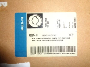 NOS Harley Davidson Front Hub Cap Kit 2000- later FXDWG FXSTB FXST 43287-01 - Picture 1 of 3