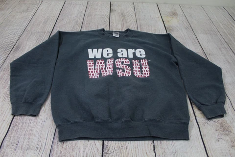 We Are WSU Washington State Cougars 2012 Greek Week Grey Crewneck Men's Medium Cover
