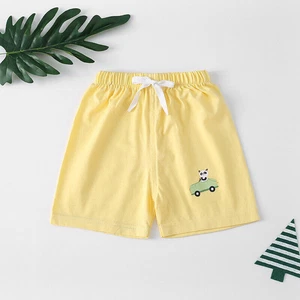 Kids Summer Cotton Loose Casual Cute Print Open Crotch Elastic Drawstring Shorts - Picture 1 of 57