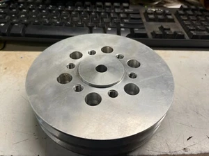 Blower Supercharger ACCESSORY DRIVE 2 VEE V-PULLEY HUB SBC CHEVY STREET HOT ROD - Picture 1 of 2