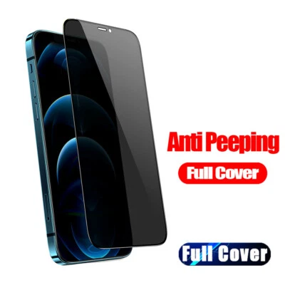 Tempered Glass For iPhone 14 Pro Max 13 Pro 12 11 Pro XR XS Max 8 7 SE Anti-spy - Image 1 of 4