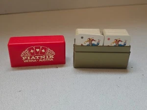 Vintage Piatnik Wien Miniatur-Kartenspiel-Doppelset aus den 1960er- - Bild 1 von 8