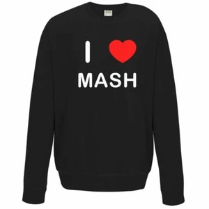 Mash I Love Sweater Pullover Adult Crew Neck Long Sleeved Sweatshirt - Picture 1 of 33