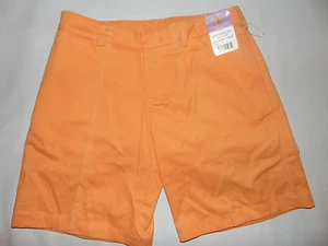 Abingdon Apparel Junior Plain Front Shorts Orange Sz 7 Uniform School NEW NWT * - Picture 1 of 5