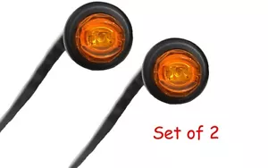 Remolque para camión con marcador lateral de 3/4" bala ámbar mini luces LED espacio libre - Imagen 1 de 7