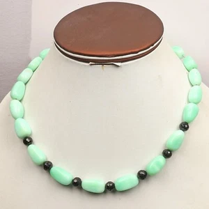 Rare Opal & Onyx 16 Inch Strand 9x11-8x16 MM & 5 MM Smooth Nugget Shape Beads - Picture 1 of 3