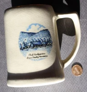 Gatlinburg Tennessee Great Smoky Mountains Park Headquarters Beer Stein VTG +++ - Picture 1 of 1