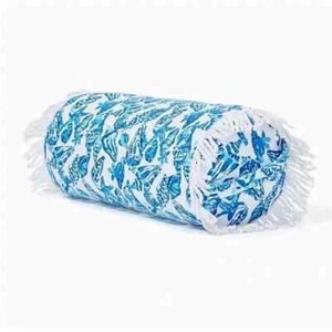 New Lilly Pulitzer Beach Pillow Resort White Shell Collector Seashell Fringed - Picture 1 of 4