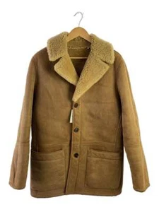 Levi's Made & Crafted Sheepskin Shearling Ranch Coat Size M Brown LMC - Picture 1 of 5