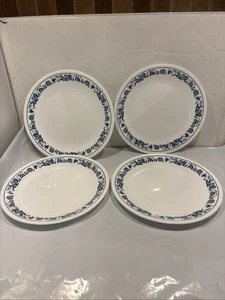 Set - 4 Vintage Corelle Corning Old Towne Zwiebelmuster 8,5" Mittagessen Salat Teller USA - Bild 1 von 6