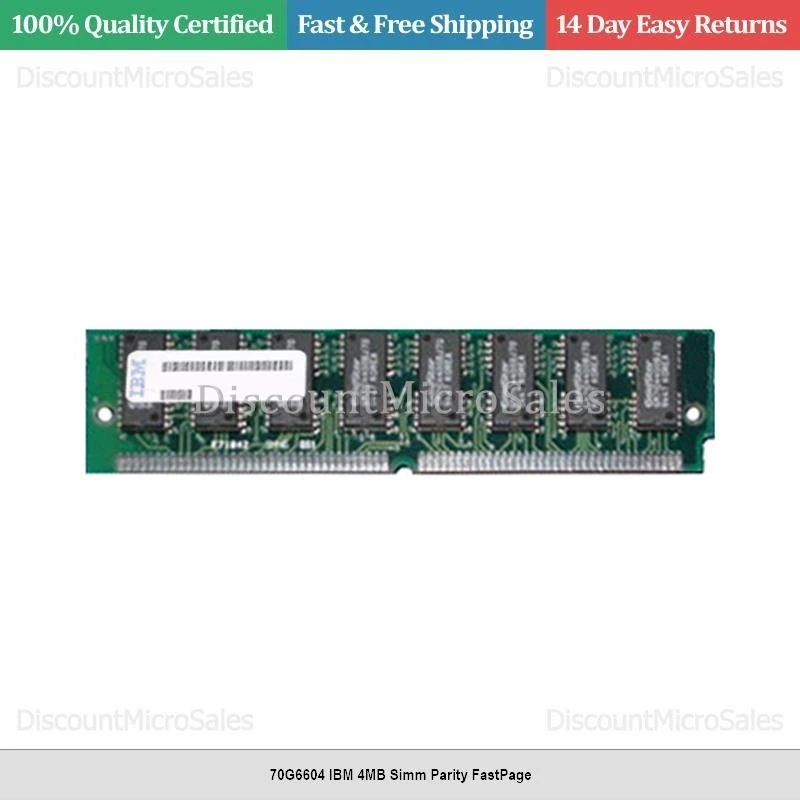 70G6604 IBM 4MB Simm Parity FastPage - Image 1 of 1