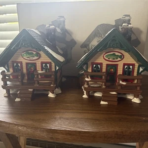 Dept 56 Snow Village "Fisherman’s Nook Cabins" (set of 2) - Picture 1 of 14