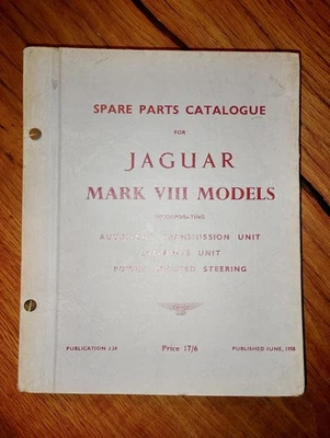 JAGUAR MK8 SPARE PARTS CATALOGUE - Immagine 1 di 2
