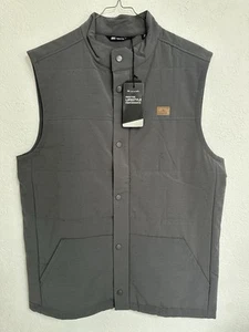 Travis Mathew Men’s Snowbody Better Golf Vest Pinstripe Grey Size Medium NEW - Picture 1 of 21