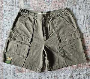 NWT Savane Cargo Shorts Mens Sz 36 100% Cotton Brown Outdoor Hiking Gorpcore - Picture 1 of 9