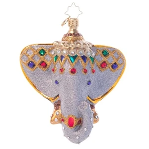 Handgefertigter europäischer Weihnachtsschmuck aus Glas, opulenter Elefant - Bild 1 von 2