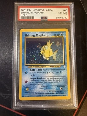 Pokémon TCG Neo Revelations Shining Magikarp Double Holo Error Rare PSA 8 🔥🔥 - Image 1 of 3