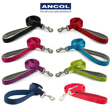 Ancol Dog Lead Nylon Padded Handle Leash Puppy Soft Durable Strong All Sizes