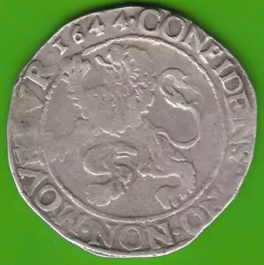 Münze Silber Utrecht Leeuwendaalder 1644 knapp sehr schön nswleipzig - Afbeelding 1 van 3